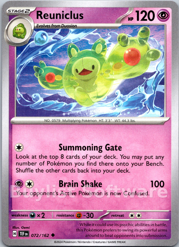 Reuniclus [072/162] - (Temporal Forces) Reverse Holofoil