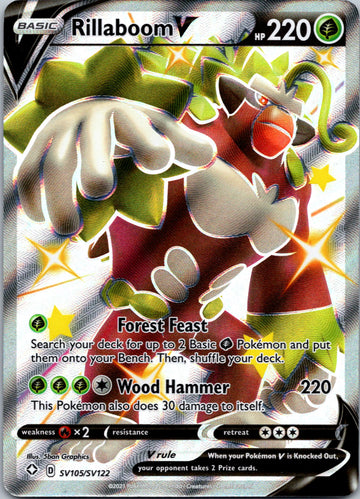 Rillaboom V [SV105/SV122] [Shining Fates: Shiny Vault] Holofoil