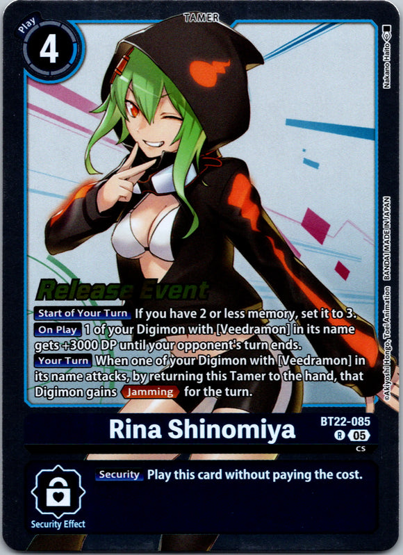 Rina Shinomiya [BT22-085 R] [Cyber Eden Release Event Cards] Foil