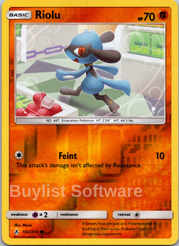 Riolu [102/214] [Unbroken Bonds] Reverse Holofoil
