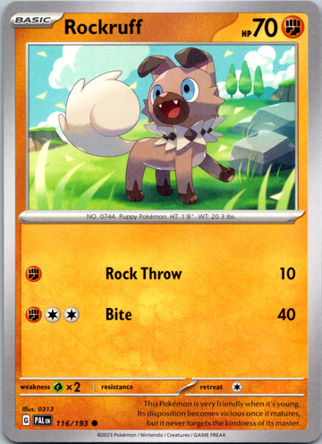 Rockruff [116/193] [Paldea Evolved]