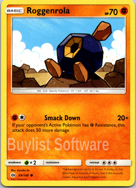 Roggenrola [69/149] [Sun & Moon Base Set]