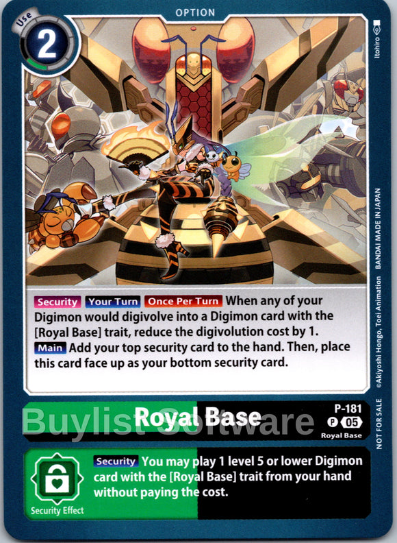 Royal Base (Store Tournament 2025 Vol.2 Participation Pack) [P-181 P] [Digimon Promotion Cards]