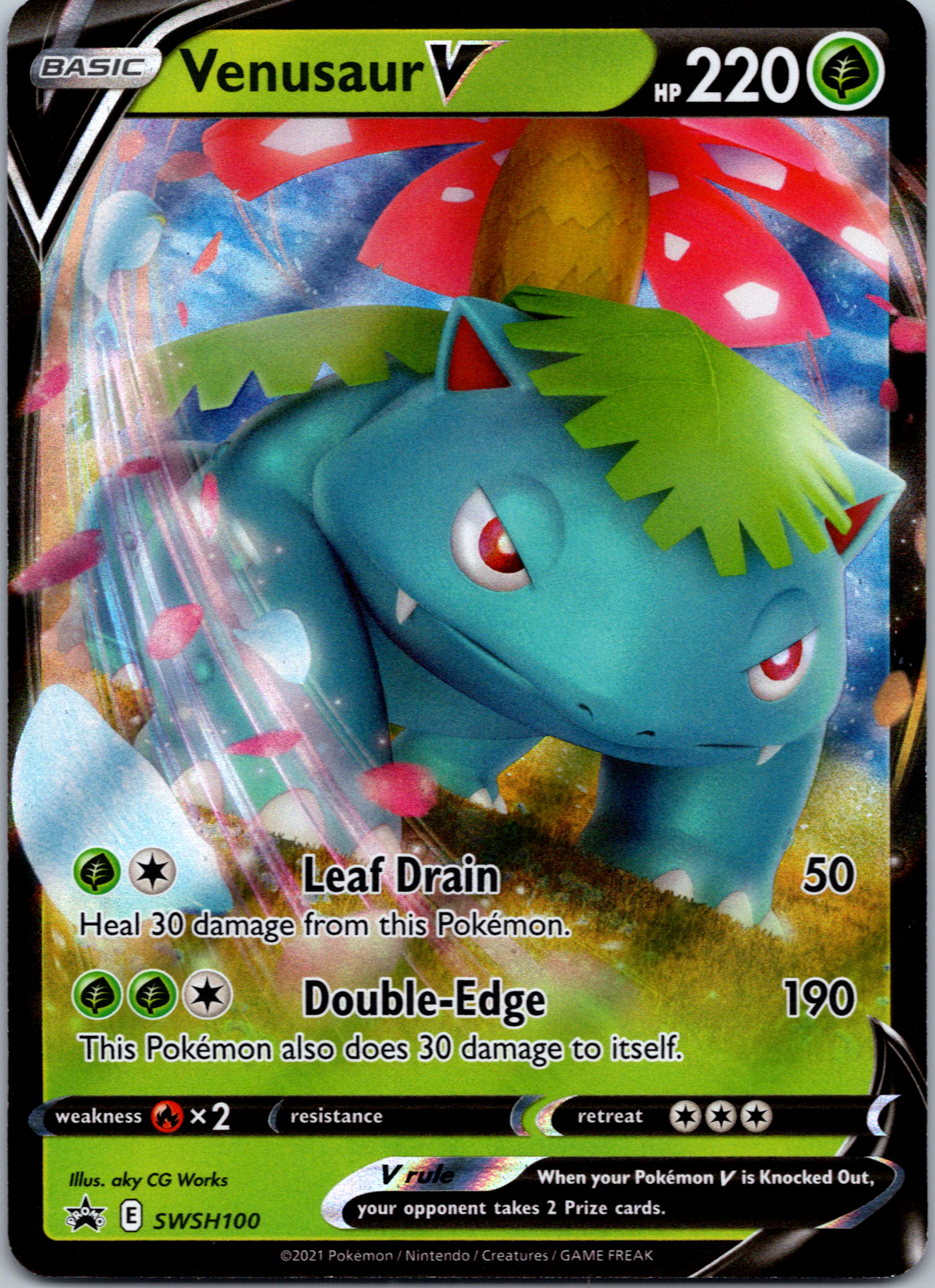 Venusaur V (SWSH100) [Sword & Shield: Black Star Promos]