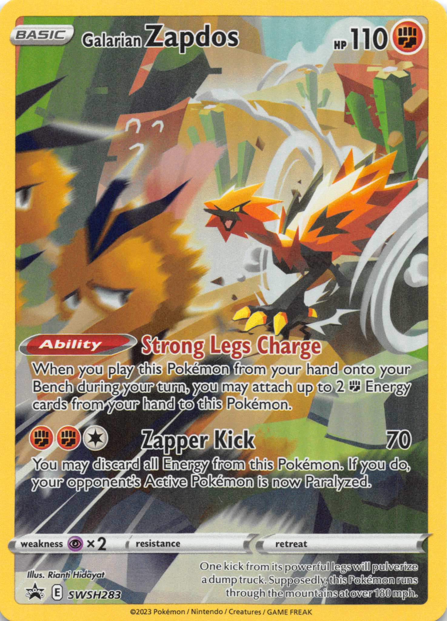 Galarian Zapdos (SWSH283) [Sword & Shield: Black Star Promos]