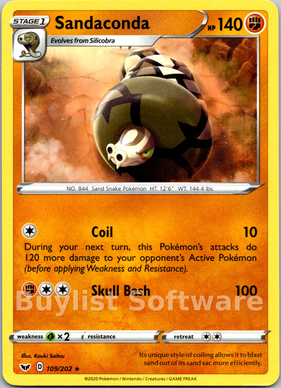 Sandaconda (109/202) (109/202) [SWSH01: Sword & Shield Base Set]
