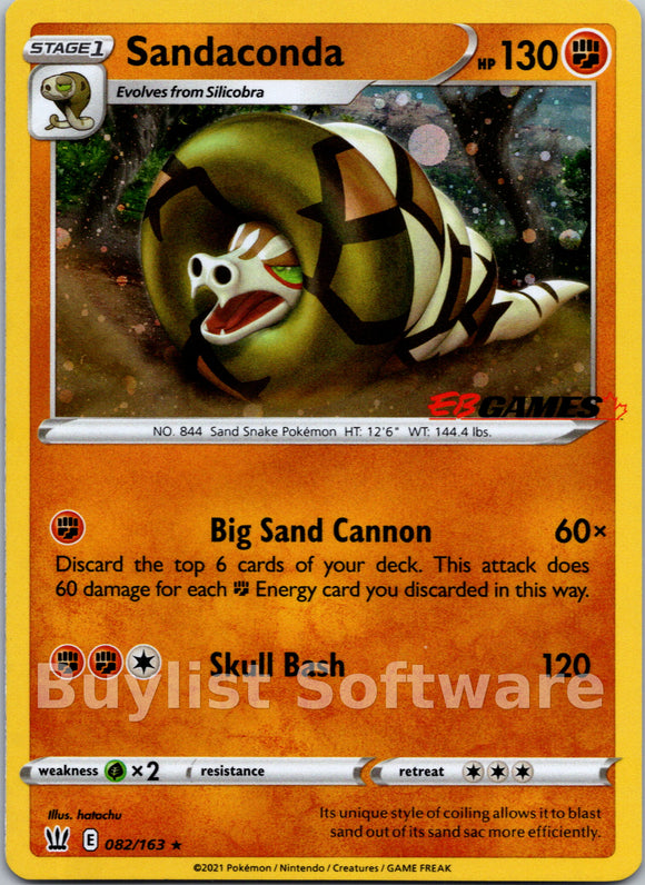 Sandaconda (082/163) (Cosmos Holo) [Sword & Shield: Battle Styles]