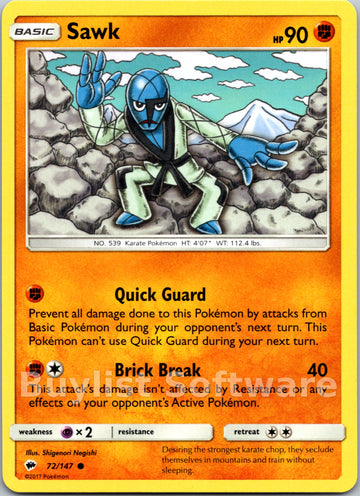 Sawk (072/147) [Sun & Moon: Burning Shadows]