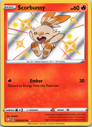 Scorbunny [SV015/SV122] [Shining Fates: Shiny Vault] Holofoil
