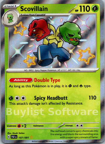 Scovillain [107/091] - (Paldean Fates) Holofoil