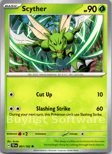 Scyther [001/162] - (Temporal Forces) Reverse Holofoil