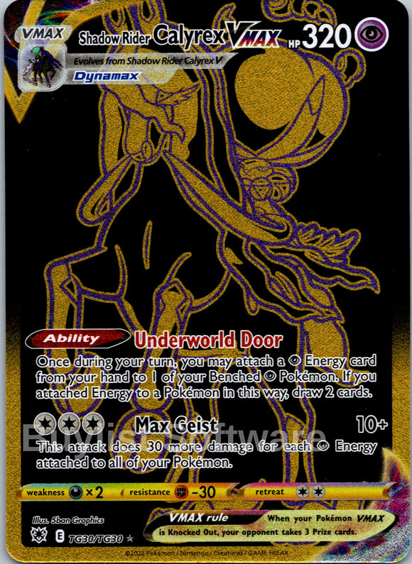 Shadow Rider Calyrex VMAX [TG30/TG30] [Astral Radiance Trainer Gallery] Holofoil