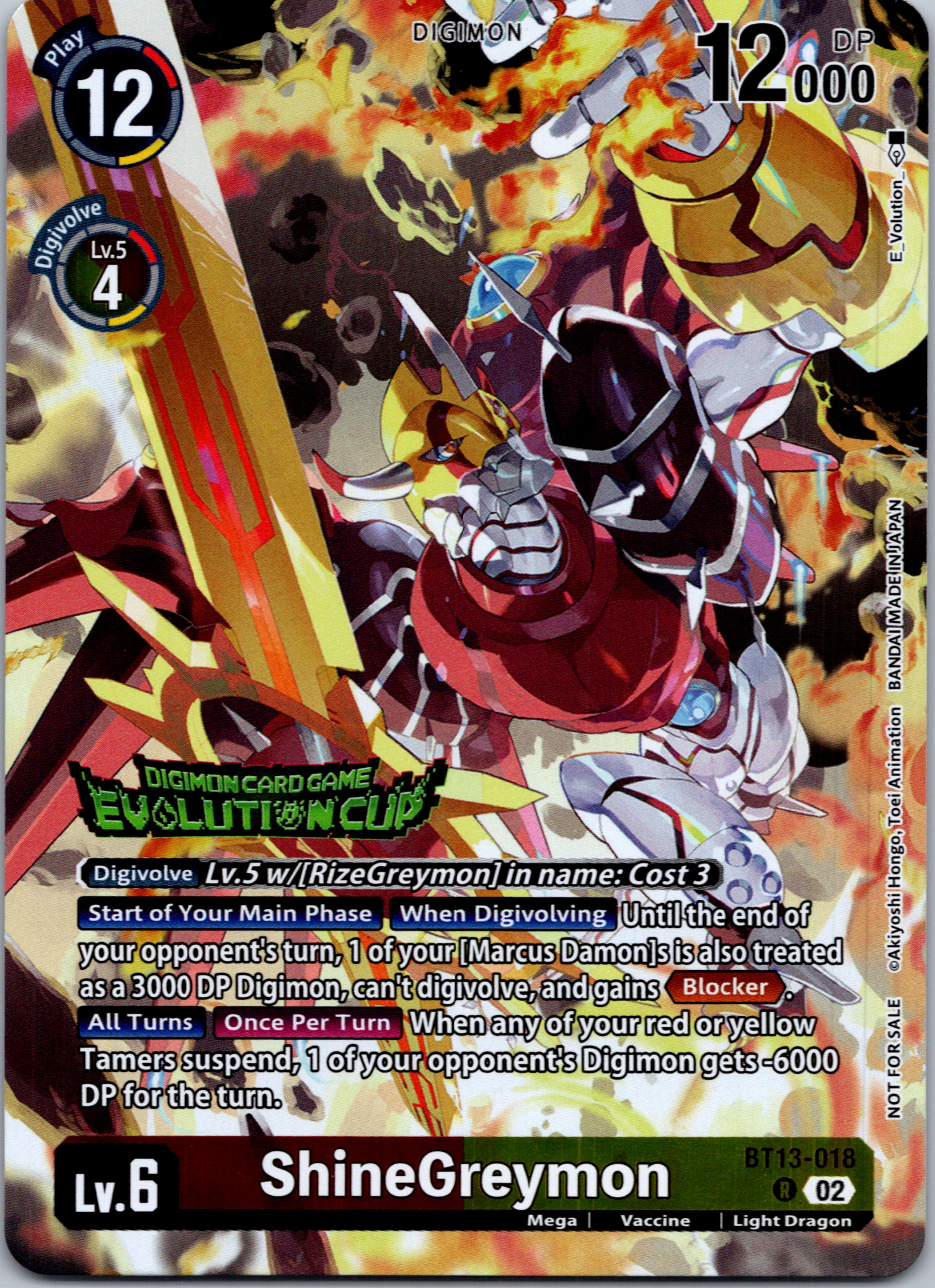 ShineGreymon - BT13-018 (2024 Evolution Cup) [BT13-018-R] [Versus Royal Knights] Foil