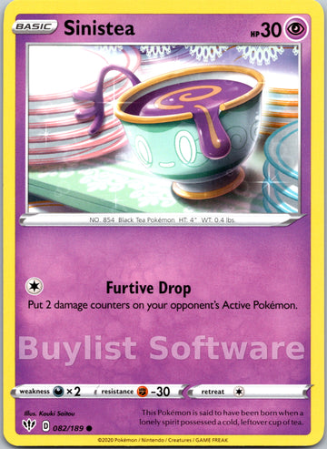 Sinistea (082/189) [SWSH03: Darkness Ablaze]