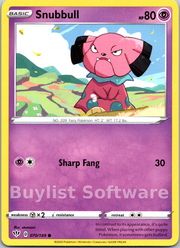 Snubbull (070/189) [SWSH03: Darkness Ablaze]