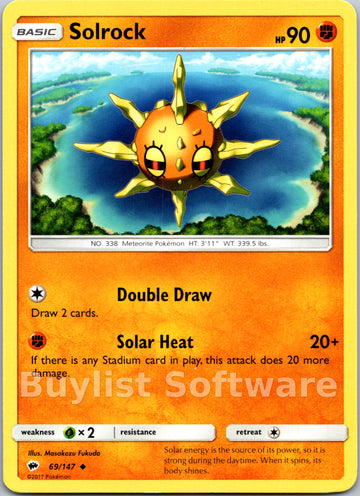 Solrock (069/147) [Sun & Moon: Burning Shadows]