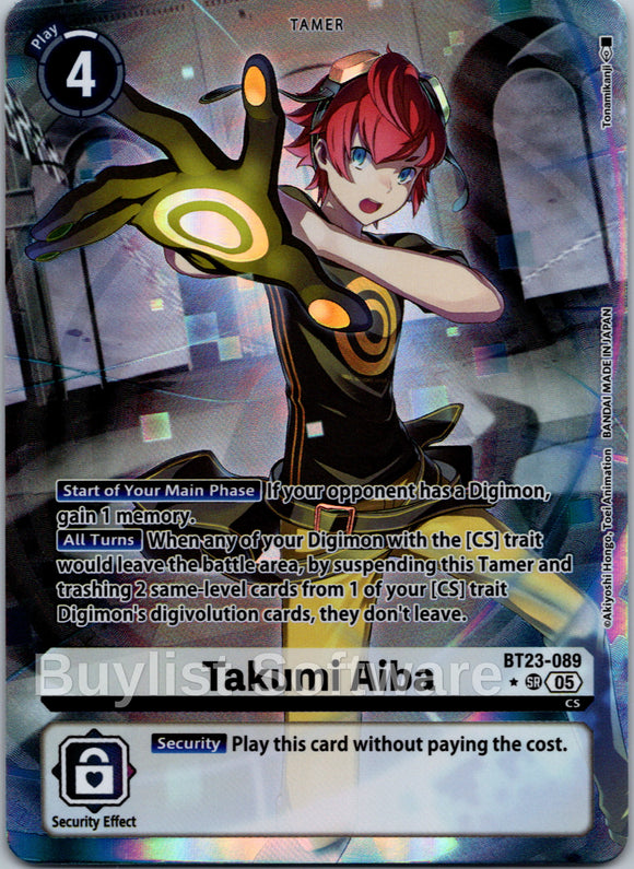 Takumi Aiba (Alternate Art) [BT23-089] [Hackers' Slumber] Foil