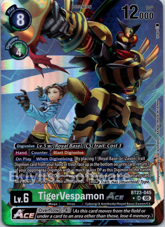 TigerVespamon ACE (Alternate Art) [BT23-045 SR] [Hackers' Slumber] Foil