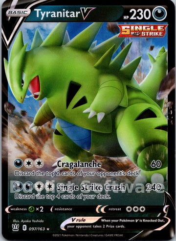 Tyranitar V [097/163] [SWSH05: Battle Styles]