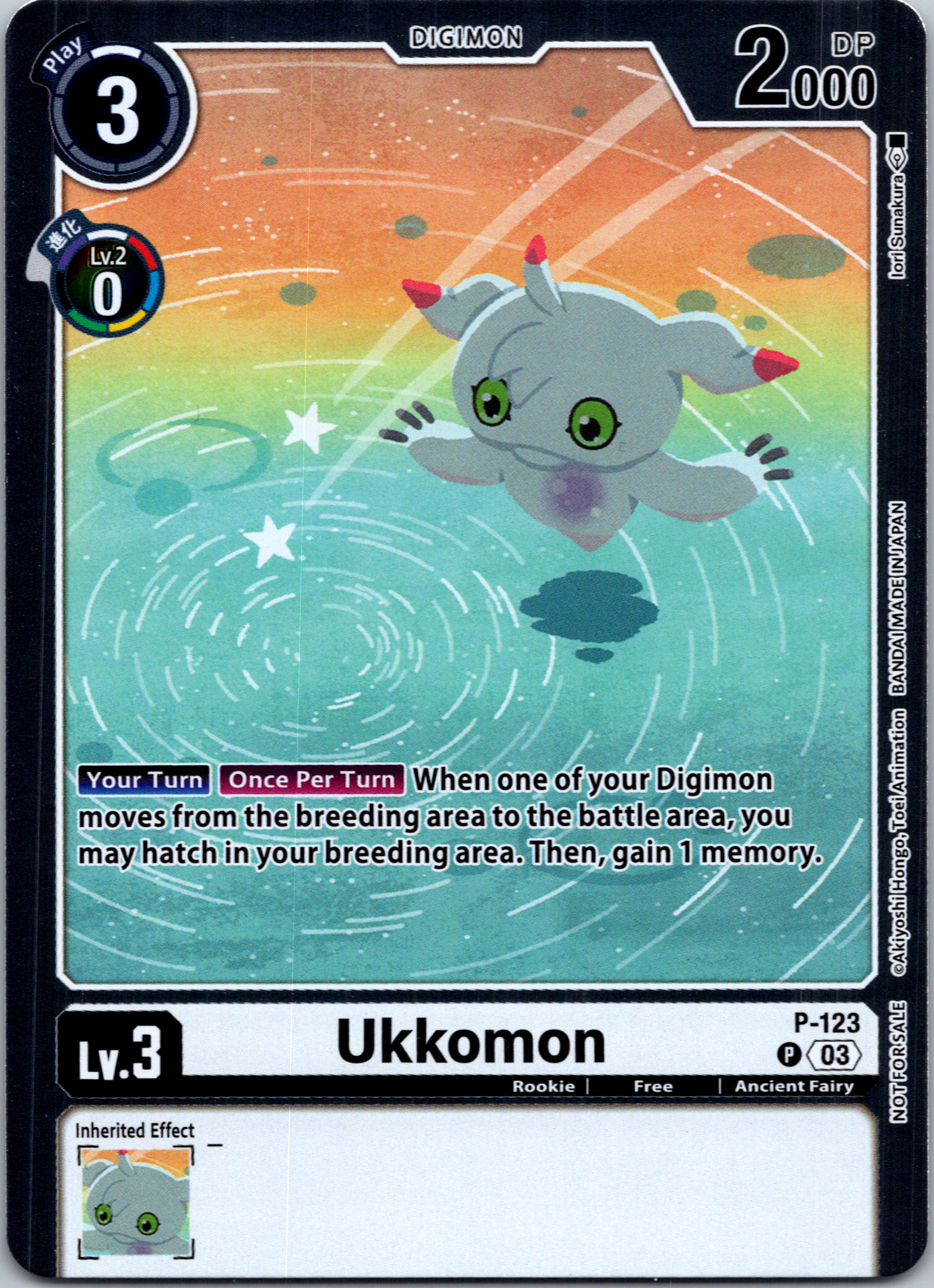 Ukkomon - P-123 (Beginning Observer Pre-Release Winner) [P-123-P] [Digimon Promotion Cards] Foil