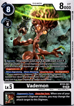 Vademon [BT22-061 C] [Cyber Eden]