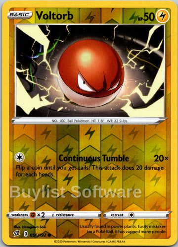 Voltorb [056/192] [Rebel Clash] Reverse Holofoil