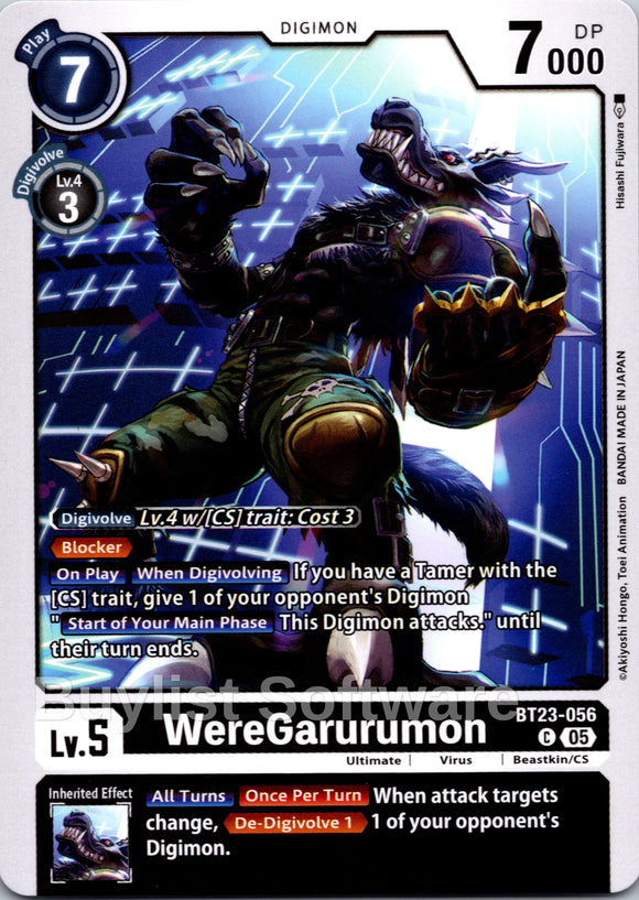 WereGarurumon [BT23-056 C] [Hackers' Slumber]