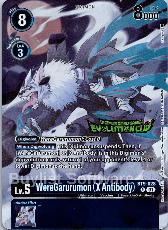 WereGarurumon (X Antibody) (2024 Evolution Cup) [BT9-028 R] [X Record] Foil