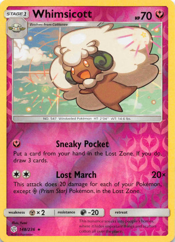 Whimsicott [148/236] [Cosmic Eclipse] Reverse Holofoil