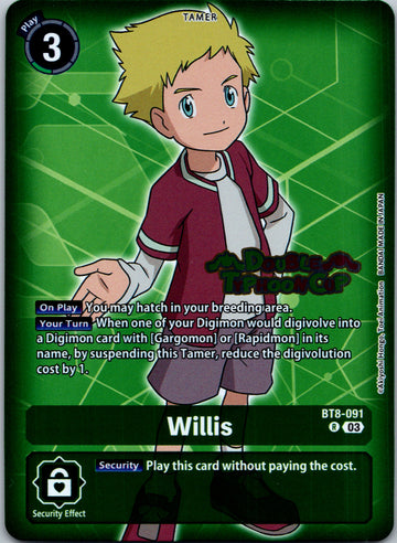 Willis (Reprint) [BT8-091-R] [Starter Deck 17: Double Typhoon Advanced Deck Set Pre-Release Cards] Foil