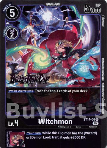Witchmon [ST14-06 U] [ Beelzemon Advanced Deck Set Pre-Release Cards] Foil
