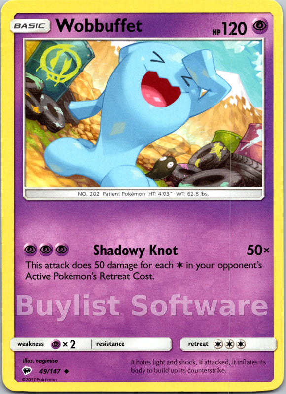 Wobbuffet (049/147) [Sun & Moon: Burning Shadows]
