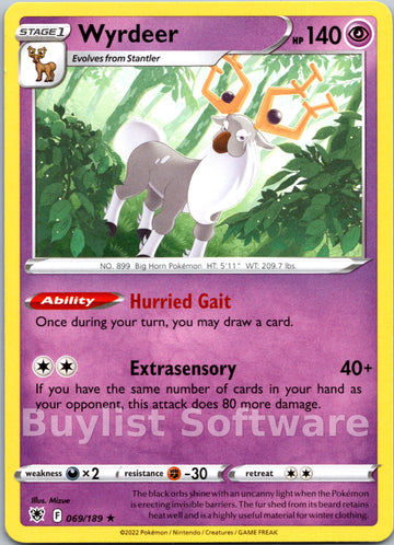 Wyrdeer (069/189) (Theme Deck Exclusive) [Sword & Shield: Astral Radiance]