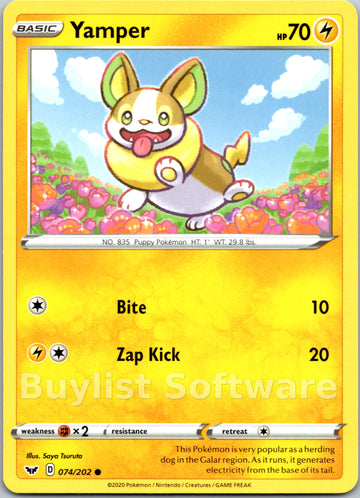 Yamper [074/202] [Sword & Shield Base Set]