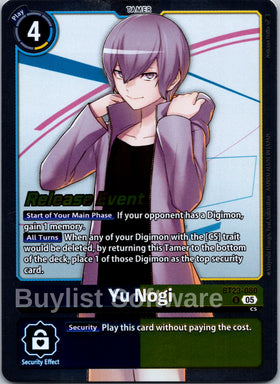 Yu Nogi [BT23-080 U] [Hackers' Slumber Release Event Cards]