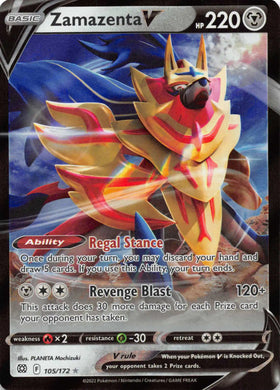 Zamazenta V [105/172] [Brilliant Stars] Holofoil