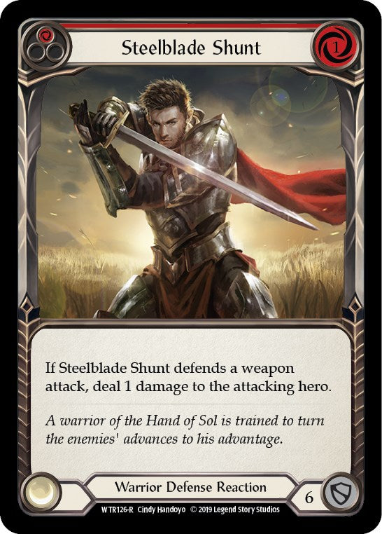 Steelblade Shunt (Red) [WTR126] [Welcome to Rathe] 1st Edition Rainbow Foil