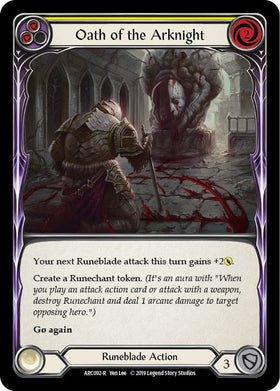 Oath of the Arknight (Yellow) [ARC092] [Arcane Rising] 1st Edition Normal