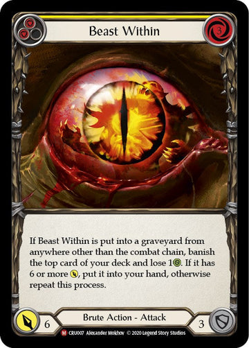 Beast Within [CRU007] [Crucible of War] Unlimited Edition Rainbow Foil