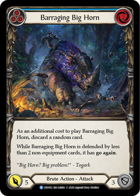 Barraging Big Horn (Blue) [CRU012] [Crucible of War] Unlimited Edition Rainbow Foil
