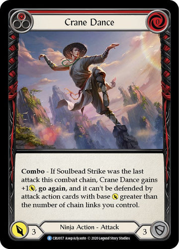 Crane Dance (Red) (Rainbow Foil) [CRU057-RF] Unlimited Rainbow Foil