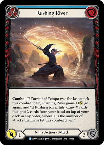 Rushing River (Blue) (Rainbow Foil) [CRU062-RF] Unlimited Rainbow Foil