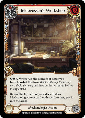 Teklovossen's Workshop (Red) [CRU115] [Crucible of War] 1st Edition Normal