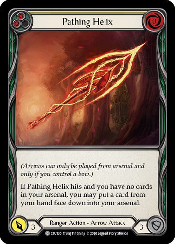 Pathing Helix (Yellow) (Rainbow Foil) [CRU130-RF] Unlimited Rainbow Foil