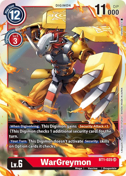 WarGreymon [BT1-025 SR] [Release Special Booster 1.0] Foil