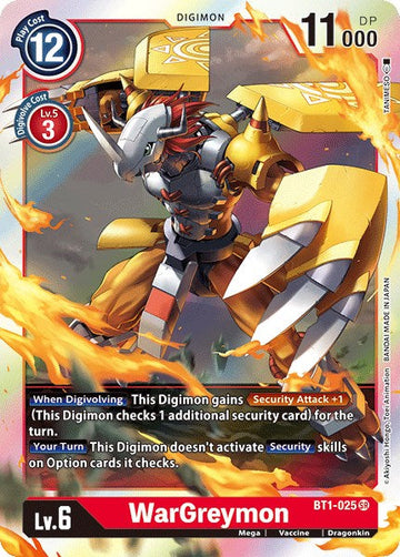 WarGreymon [BT1-025 SR] [Release Special Booster 1.0] Foil