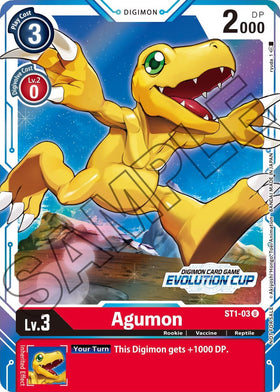 Agumon - ST1-03 (July Evolution Cup 2021 Stamped) [ST1-03 U] [ Gaia Red] Foil