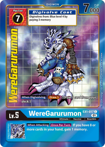 WereGarurumon (Alternate Art) [EX1-017 C] [Classic Collection] Foil