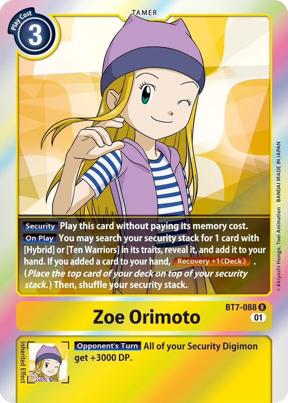 Zoe Orimoto [BT7-088 R] [Next Adventure] Foil