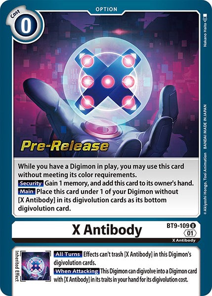 X Antibody [BT9-109 U] [X Record Pre-Release Cards] Foil